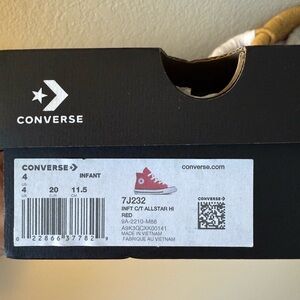 Red high top converse